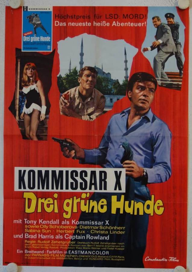 Kommissar X - Drei grüne Hunde originales deutsches Filmplakat